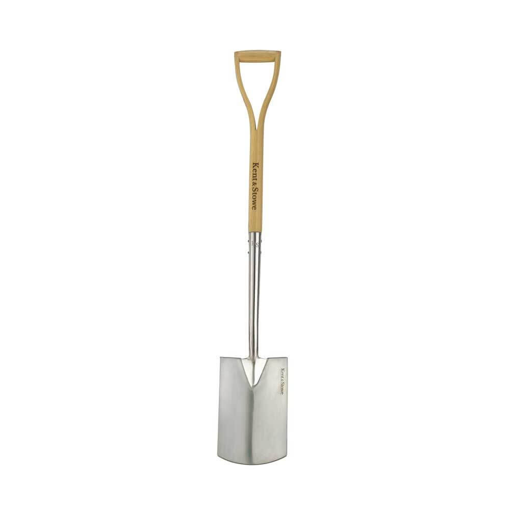 Kent & Stowe Stainless Steel Digging Spade, Traditionally-Styled Garden  Spade with Extended Shank and Large Tred, All Year Round Garden Tools Made